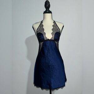 Victoria's Secret Navy Blue Lace Slip
